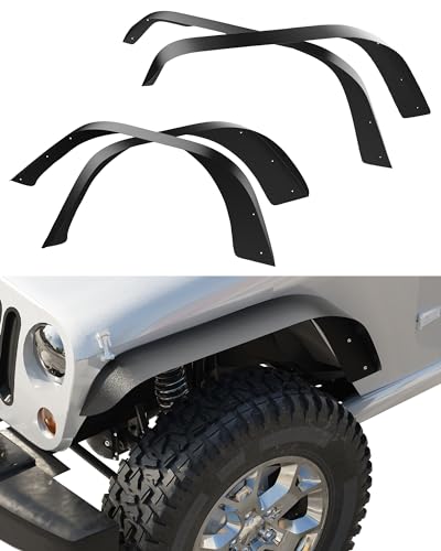 Garvee 4 PCS Fender Flares for 2007-2018 Jeep Wrangler JK/JKU