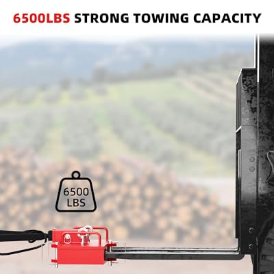 Garvee 2 inch Forklift Trailer Hitch Receiver for Dual Pallet Forks, 6500 lbs Towing Capacity Forklift Tow Hitch Attachment Adapter for 2'' Class III & IV