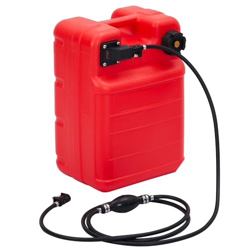 Garvee Marine Fuel Tank, 6.3 Gallon Outboard Marine Portable Fuel Tank with Fuel Line, I-Shaped Handle, Easy to Carry