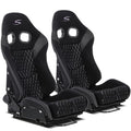 Garvee Racing Seats PU & Carbon Leather, Adjustable Angle, Dual Sliders, Purple, 1 Pair
