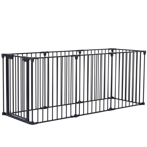 Garvee 200" Dog Gate for Doorways Stairs, Adjustable Safety Door with Child Proof Double Locking System, Baby Gate Extra Wide, Christmas Tree Fence Door