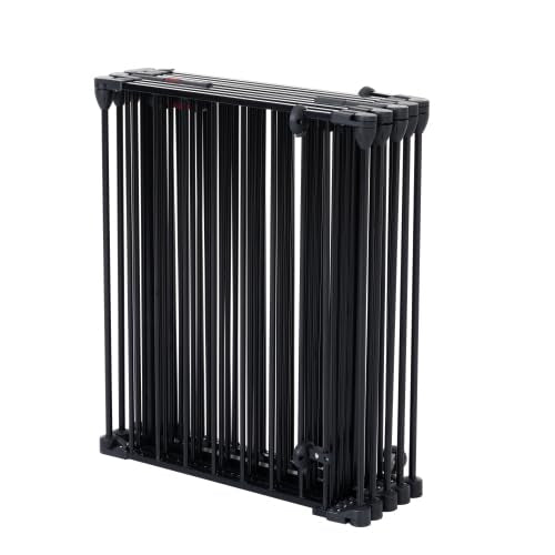 Garvee 150" Extra Wide Dog Gate for House with Child Proof Double Locking System, Adjustable Metal Fireplace Fence Door, Baby Gate for Stairs Doorways