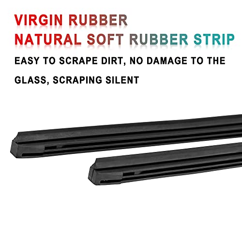 Garvee 18Inch Premium Rubber Wiper Blades - Durable, Quiet Operation