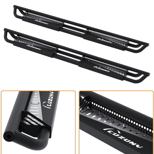 Garvee Running Boards 6 inch, Triple Tube Drop Side Steps Compatible with 2020 2021 2022 2023 2024  2025 Jeep Gladiator JT 4 Doors, Side Steps with Powder Coated Silver Paintable Step Plates
