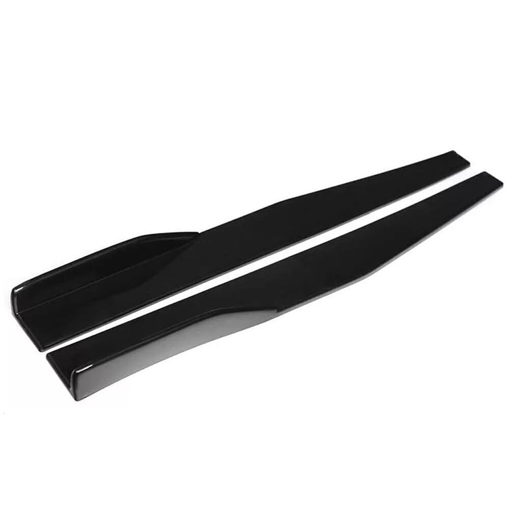 Garvee Front Bumper Lip Spoiler and Side Skirt Extensions - Fits 1.9M/6.2FT Wide Cars, Sturdy ABS Air Dam Front Bumper Lip Body Kit for Sedans, Automotive Vehicles, Glossy Black with Red Trim
