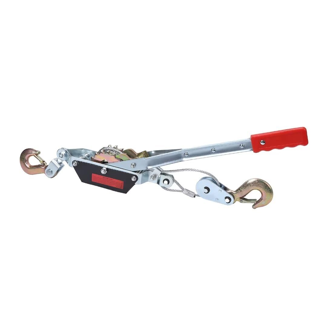 Garvee 2 Ton Power Puller Winch, Dual Hooks, 4,400 lb Cap