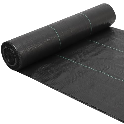 Garvee 3.2OZ Weed Barrier Landscape Fabric, 6 * 300FT Heavy Duty Garden Weed Fabric, Woven PP Weed Control Cover, Driveway Cloth, Geotextile Fabric for Landscaping, Ground Cover, Weed Blocker Mat
