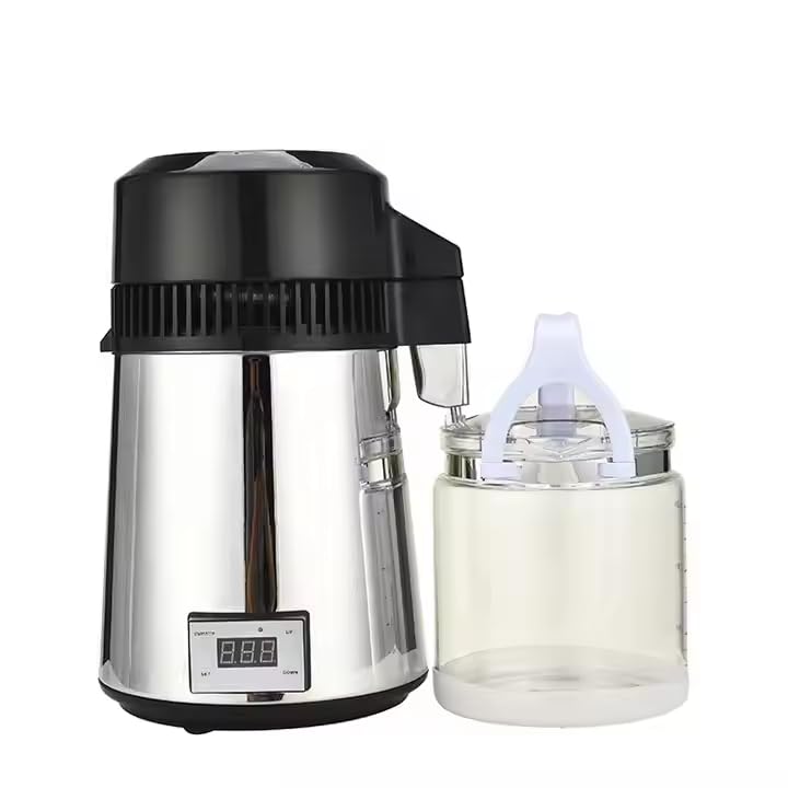 Garvee Water Distiller 4L 1.05 Gallon Pure Water Purifier Filter for Home Countertop, 750W Distilled Water Maker, Stainless Steel Interior, Efficient Distillation, Effective Cooling