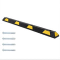 Garvee 72 Inch Heavy Duty Rubber Parking Curb With Reflective Stripes For Garage And Driveway, Yellow Black