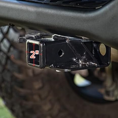 Garvee 2-inch Rear Bumper Tow Trailer Hitch Receiver Kit Compatible with 2007-2018 Jeep Wrangler JK 4-Door，2-Door (Excludes JL Models)