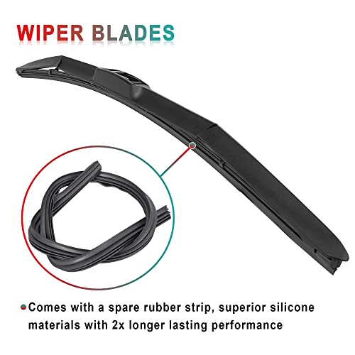 Garvee 18Inch Premium Rubber Wiper Blades - Durable, Quiet Operation