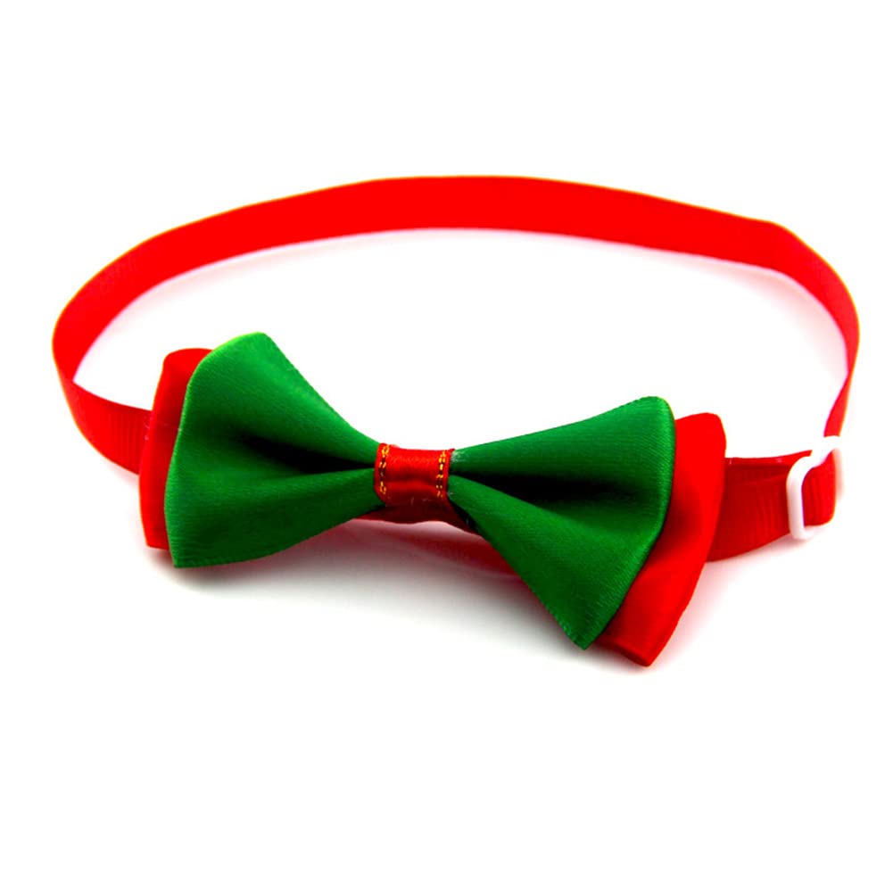 Garvee Pet Christmas Bowtie Collar Pet Neck Bows with Bell Pet Collars Accessories for Small Medium Dog Cat