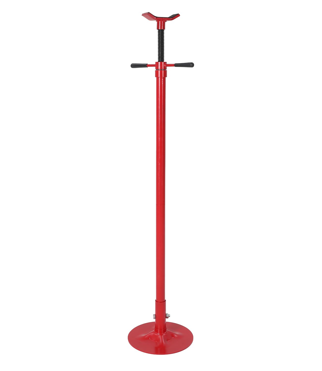 Garvee 3/4 Ton Underhoist Support Stand - 1655 lbs Capacity Jack Stand with 52" to 76" Lifting Range and 12" Diameter Base for Vehicle Lifting and Support, Red