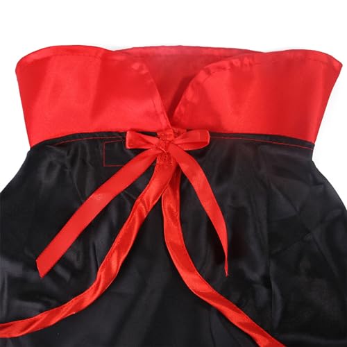 Garvee Halloween Costume Cat Cloak with Devil Horn Hat Funny Witch Cape Cute Cat Dog Clothes for Halloween Cosplay Party Suit L