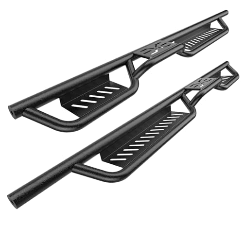 Garvee 2020-2024 Gladiator JT 4D Black Steel Running Boards, Bolt-On