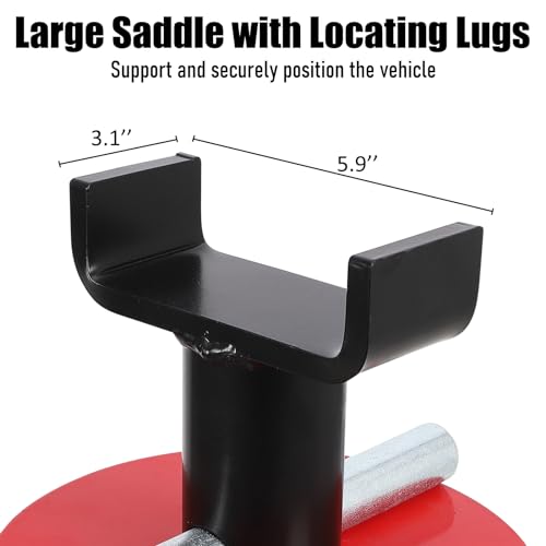 Garvee Heavy-Duty Pipe Jack Stand, 28 -46 Inch Adjustable Folding Pipe Stand, Ideal for Welding, Automotive, and Construction Projects - 10T