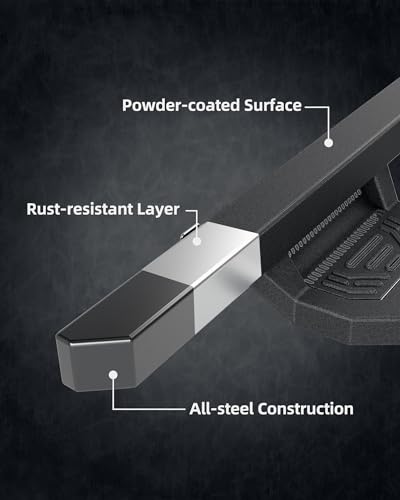 Garvee Running Boards Compatible with Ford F-150 SuperCrew Cab 2015-2023,2017-2022 Ford F-250 F-350 Super Duty Crew Cab Side Steps Nerf Bars
