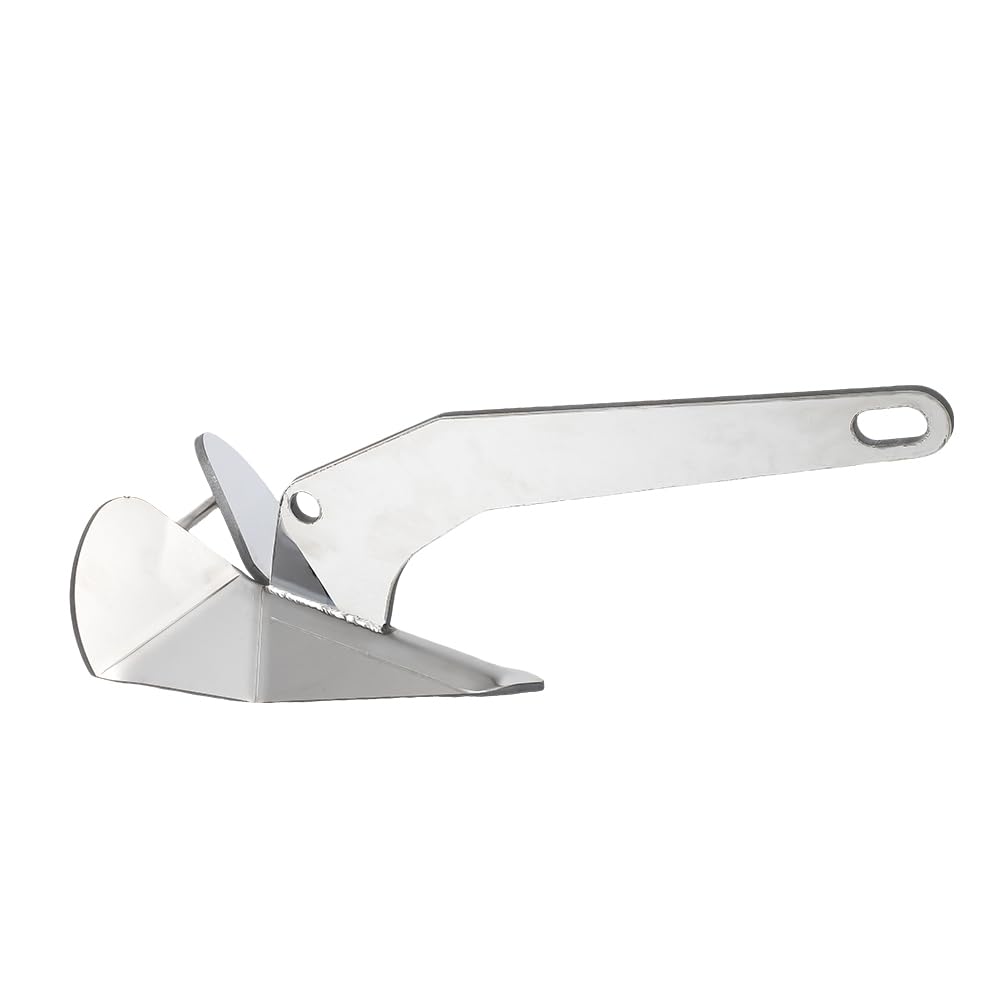 Garvee Heavy Duty Triangle Boat Anchor, Delta-Style, Stainless Steel