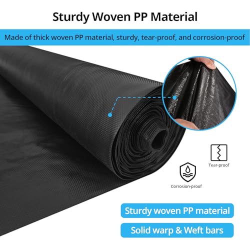 Garvee Driveway Fabric 13x108FT, 5.8OZ Woven Landscape Fabric Heavy Duty, Commercial Road Fabric, Weed Control Fabric, Geotextile Fabric for Landscaping, Ground Cover