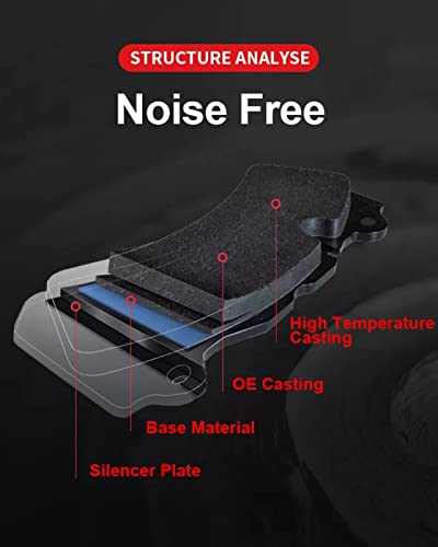 Garvee 4Pcs Premium Ceramic Disc Rear Brake Pads for 2009-2010 Vibe,2009 Corolla,2009-2013 Matrix,2006-2012 RAV4