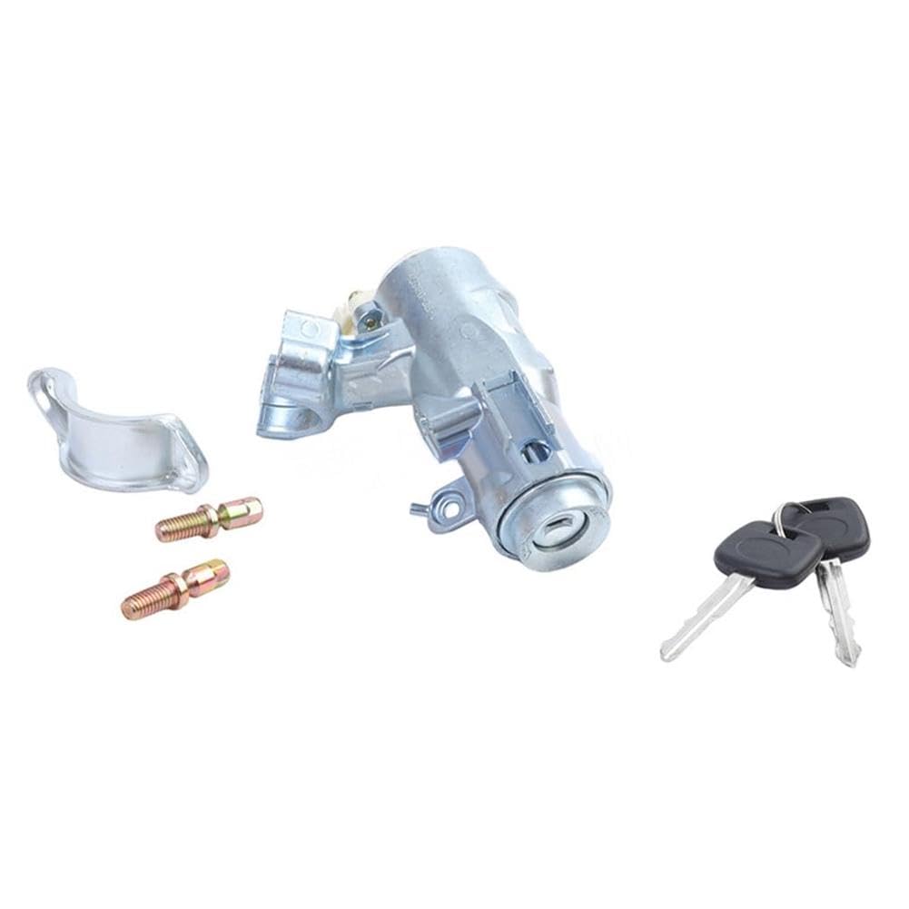 Garvee Ignition Lock Cylinder Switch with Key, 45020-12-11 Ignition Lock Cylinder Assembly with Bolts Bracket 2 Key Replacement Ignition Switch Lock Cylinder