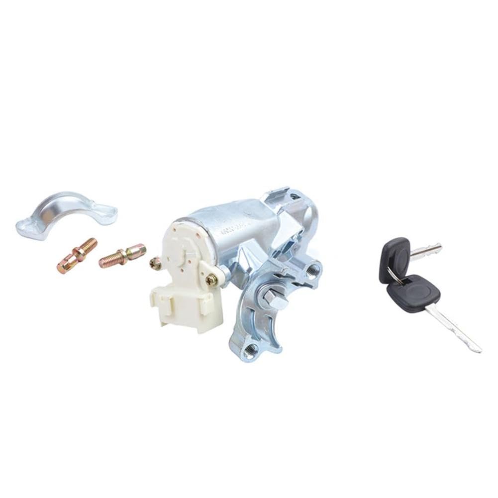 Garvee Ignition Lock Cylinder Switch with Key, 45020-12-11 Ignition Lock Cylinder Assembly with Bolts Bracket 2 Key Replacement Ignition Switch Lock Cylinder