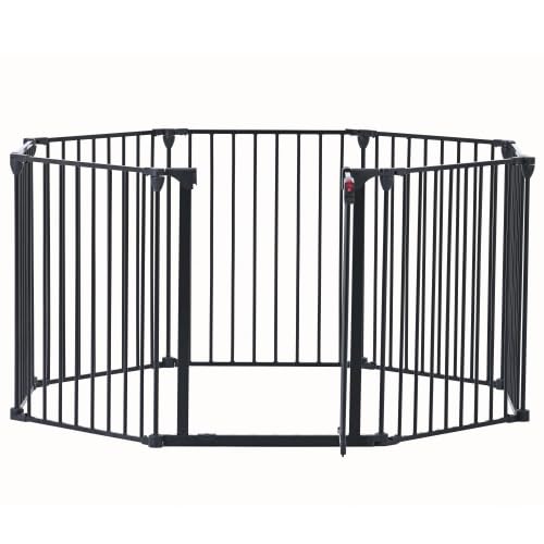 Garvee 200" Dog Gate for Doorways Stairs, Adjustable Safety Door with Child Proof Double Locking System, Baby Gate Extra Wide, Christmas Tree Fence Door