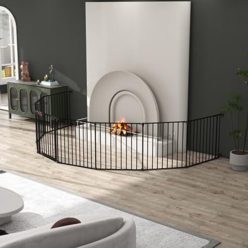 Garvee 200" Dog Gate for Doorways Stairs, Adjustable Safety Door with Child Proof Double Locking System, Baby Gate Extra Wide, Christmas Tree Fence Door