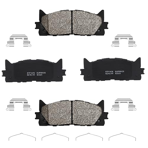 Garvee 4Pcs Premium Ceramic Front Brake Pads for 2007-2018 Avalon,2007-2018 ES350,2007-2017 Camry,2013-2018 ES300h