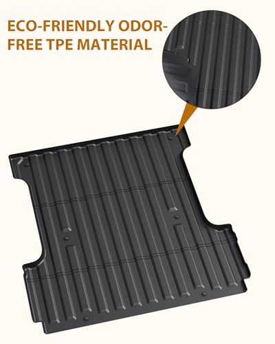 Garvee Truck Bed Mat for 2022 2023 2024 Nissan Frontier Crew Cab Pro-X and SL 5 Feet(58.9 inches) Bed, All Weather TPE Heavy Duty Pickup Bed Liner Cargo Mat