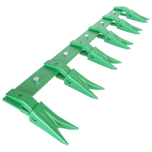 Garvee Bucket Tooth Bar, 49'', Heavy Duty Tractor Bucket Teeth Bar for Sub-Compact Tractor Loader, 4560 Lbs Load-Bearing, Fits Bucket Cutting Edges Sized 1/2" or Less with Effortless Installation