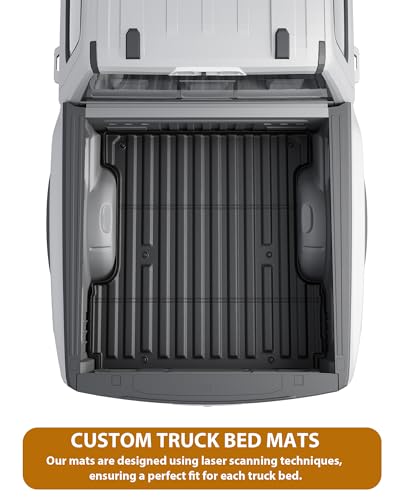 Garvee Truck Bed Mat for 2022 2023 2024 Nissan Frontier Crew Cab Pro-X and SL 5 Feet(58.9 inches) Bed, All Weather TPE Heavy Duty Pickup Bed Liner Cargo Mat