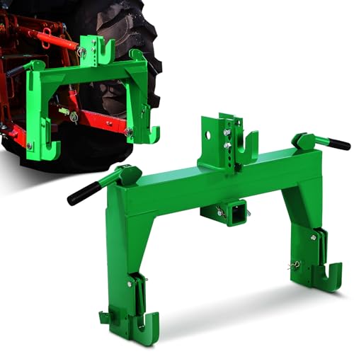 Garvee 3-Point Quick Attach Hitch, 2 Inch Receiver & 5 Bolts Adjust - Green
