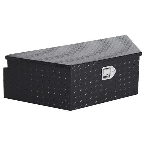 Garvee 39 Inch Black Diamond Plate Trailer Tongue Box, Waterproof