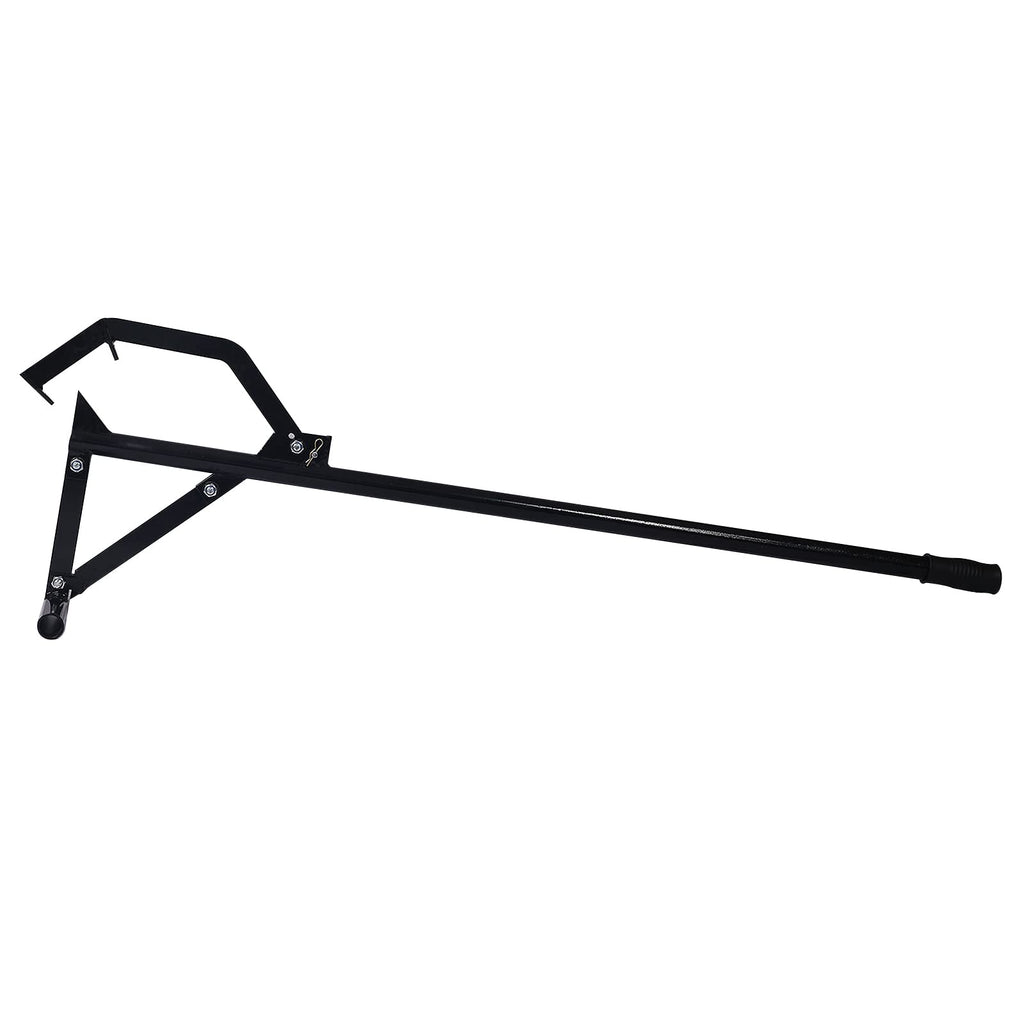 Garvee 51.2” Timberjack Log Lifter - Heavy-Duty Triple Thick Carbon Steel Body with Adjustable Hook, Ideal for Lifting, Moving, and Rolling Logs, Logging Tools for Firewood Harvesting, Black