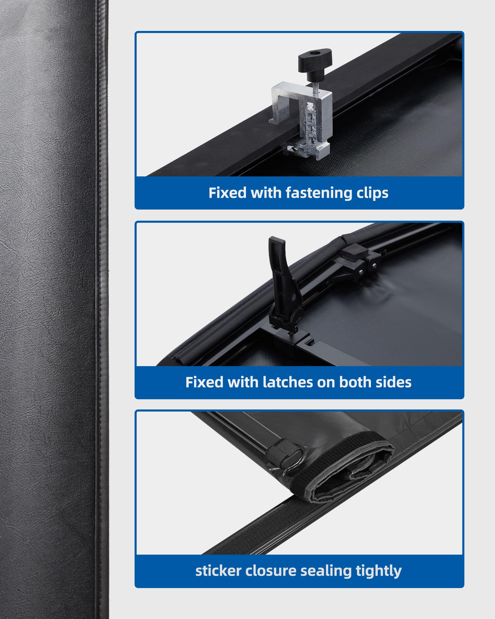 Garvee 5.7ft Soft Vinyl Roll-Up Tonneau for 2009-2023 Dodge Ram 1500