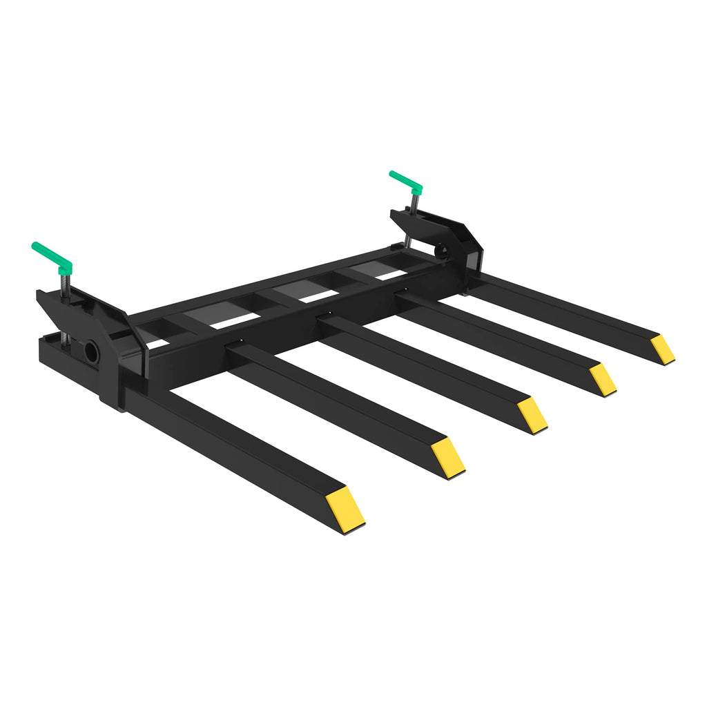Garvee 42" 2500 LBS Clamp on Debris Forks, Heavy Duty Clamp-on Pallet Forks for Tractor Bucket Loader Skid Steer