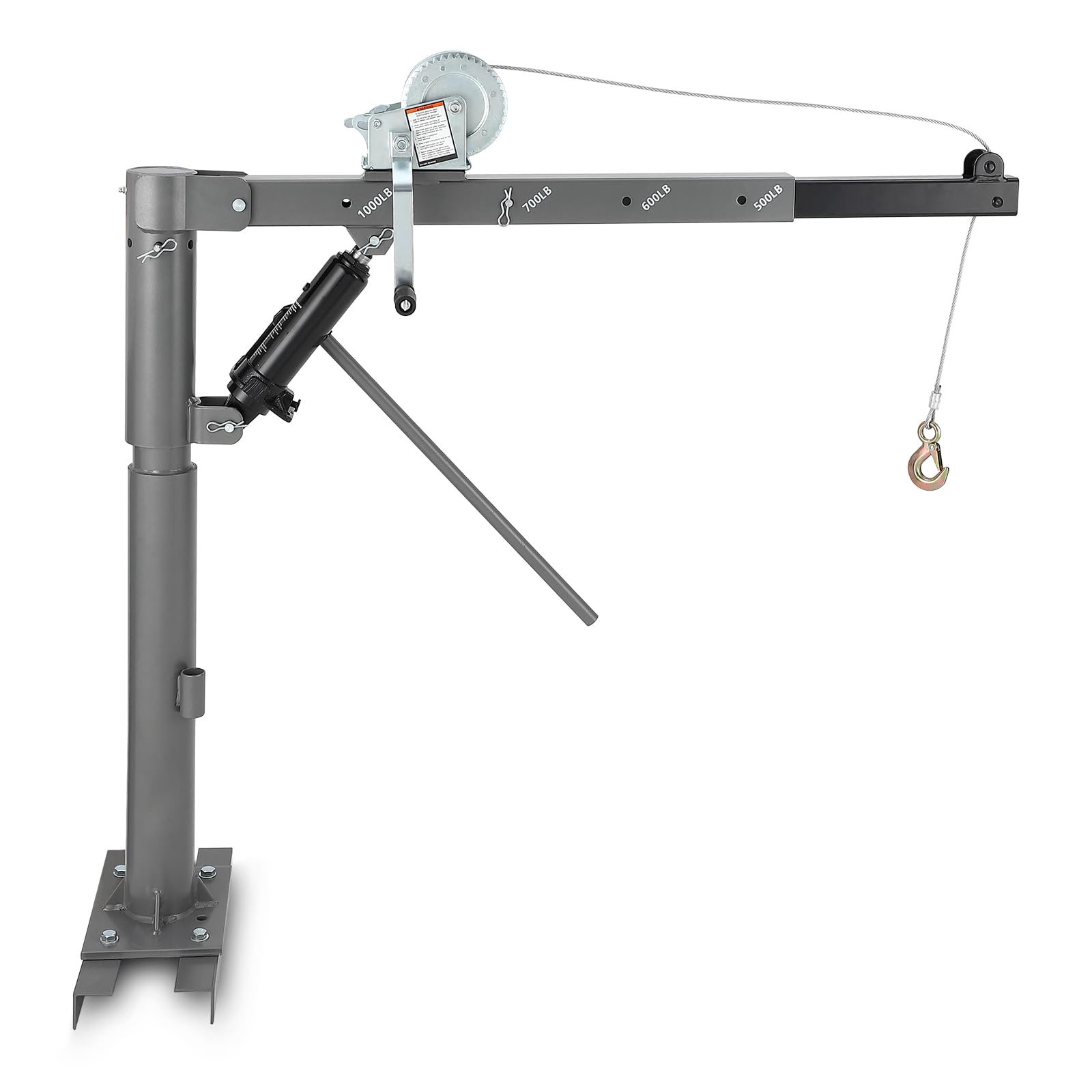 Garvee 1000 lbs Truck Crane, Truck Jib Crane Hoist Crane Hitch Mount, 500 lbs Truck Crane/600 lbs Truck Crane/700 lbs Truck Crane/1000 lbs Pickup Crane for Lifting Goods