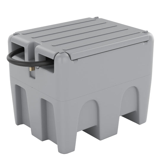 Garvee Portable Fuel Tank 48 Gallon Diesel Gasoline Transfer Tank With 12V Electric Pump 10 GPM Flow Rate Gray