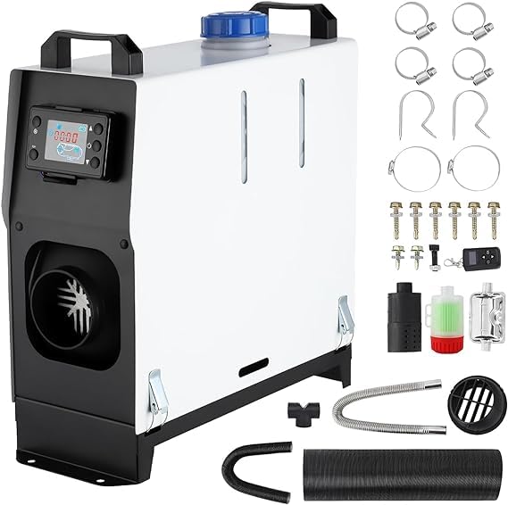 Garvee 8KW 12V Diesel Heater, All-in-One Diesel Air Heater, Portable Diesel Heater with Remote Control & LCD Monitor, Quick Heating for Car,RV,Truck, Camper,Trailer,White