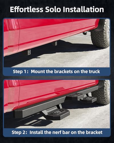 Garvee Running Boards Compatible with Ford F-150 SuperCrew Cab 2015-2023,2017-2022 Ford F-250 F-350 Super Duty Crew Cab Side Steps Nerf Bars