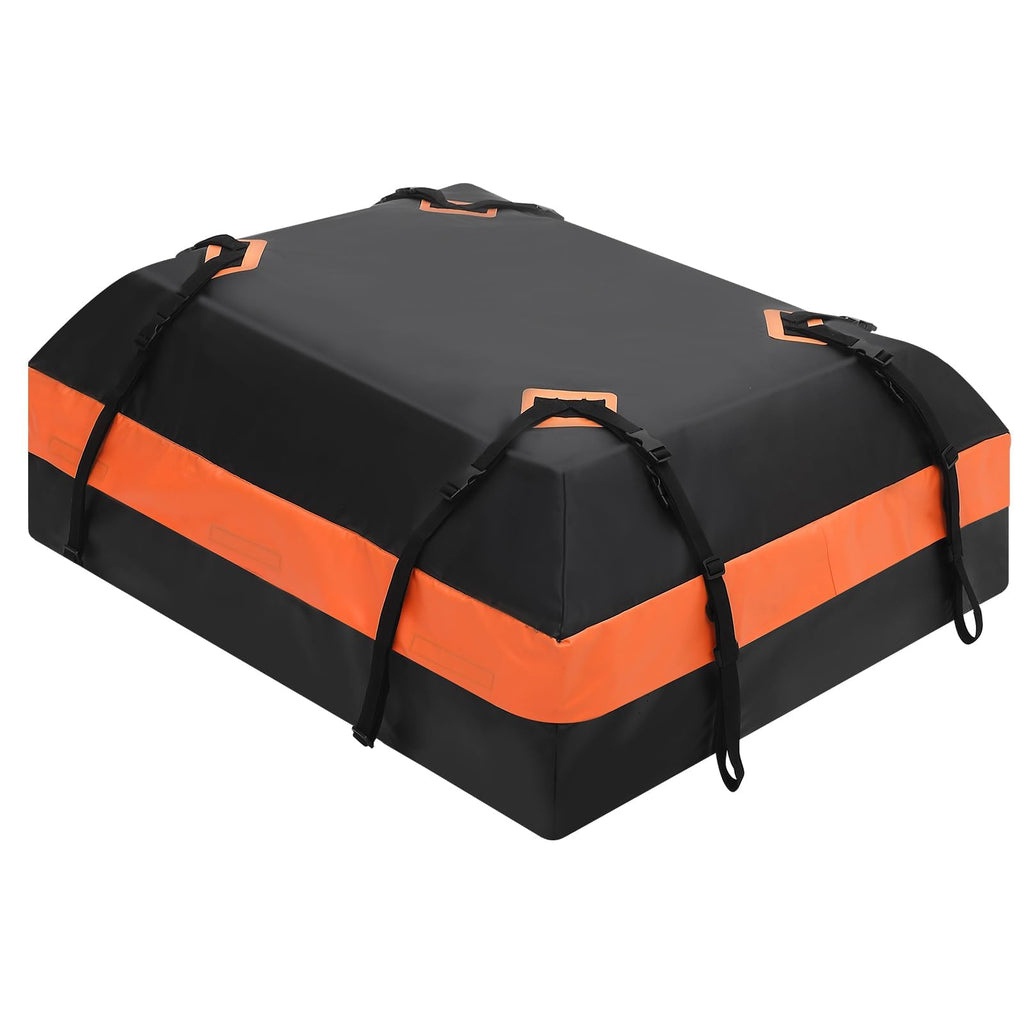 Garvee Car Rooftop Cargo Carrier Waterproof Bag, 15 Cubic Feet, Extra Durable Roof Rack Cargo Bag with Waterproof Zipper, 8 Reinforced Straps, 4 Door Hooks and Luggage Lock