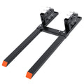 Garvee 77” 6000lbs Clamp on Pallet Forks, Heavy Duty Clamp on Pallet Forks with Adjustable Stabilizer Bar, Quick Attach Tractor Forks for Tractor Bucket, Skid steer, Loader Bucket