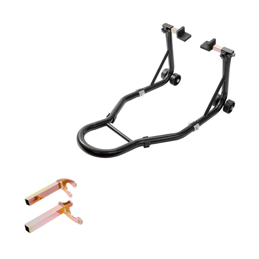 Garvee Motorcycle Stand, 850 lbs Capacity Adjustable Universal Rear Lift with Fork Heads for Sport & Dirt Bikes, Black