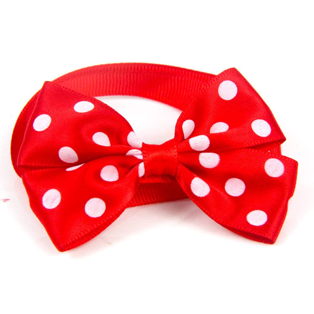 Garvee Pet Christmas Bowtie Collar Pet Neck Bows with Bell Pet Collars Accessories for Small Medium Dog Cat
