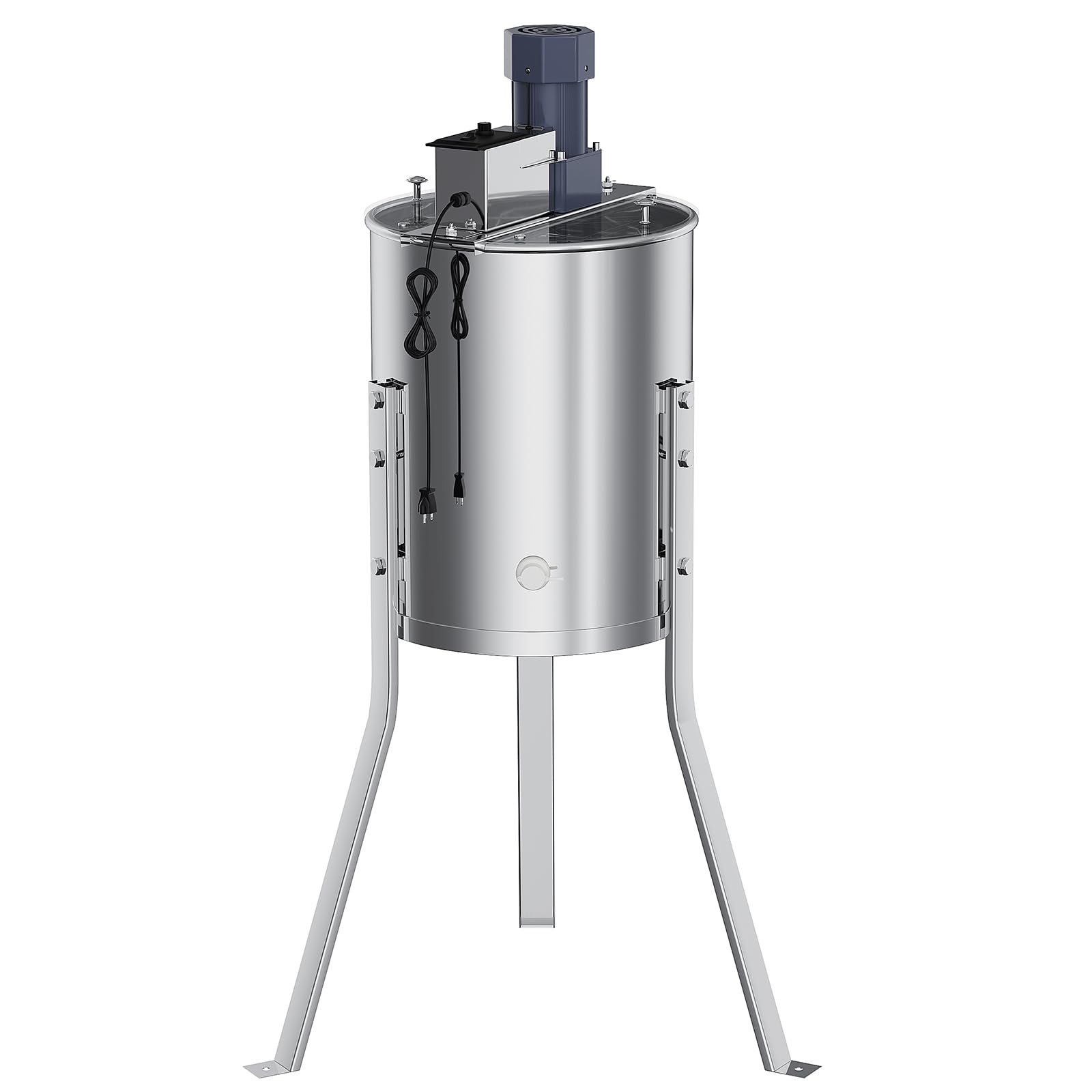 Garvee 4 Frame Electric Honey Extractor – Stainless Steel Beekeeping Equipment with 140W Adjustable Motor, Transparent Lid & Adjustable Height for Efficient Harvesting