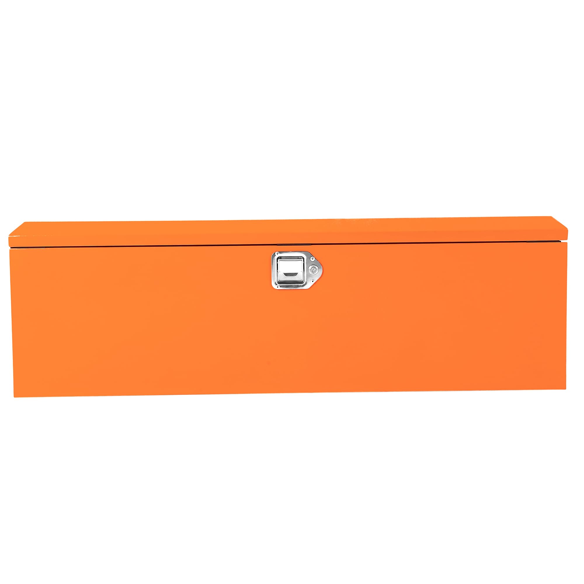 Garvee 48-Inch Steel Truck Bed Tool Box - Diamond Plate Design with Side Handles and Locking Keys, Compact and Durable Storage, Orange
