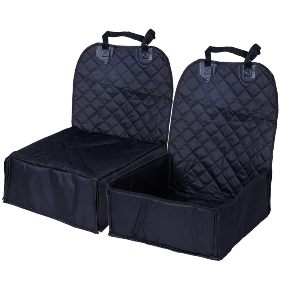 Garvee Pet Front Seat Cover Cushion for Cars Nonslip Padded Pet Seat Covers for Cars Trucks SUVs Black