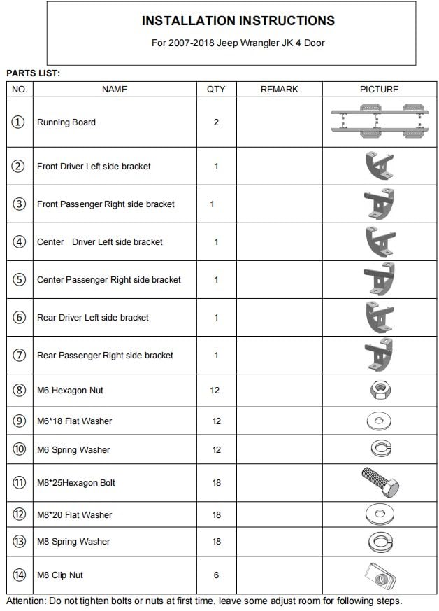 Garvee Running Boards, Side Steps Compatible for 2018-2023 Jeep Wrangler JL 4-Door Black (Excl JK Model)