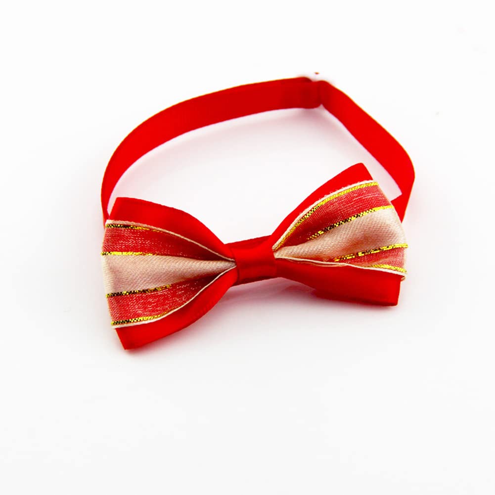 Garvee Pet Christmas Bowtie Collar Pet Neck Bows with Bell Pet Collars Accessories for Small Medium Dog Cat
